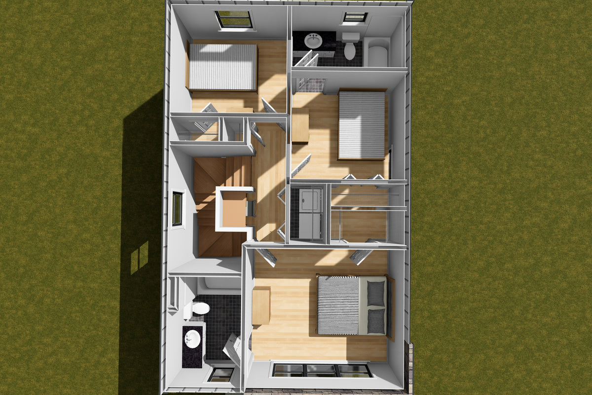 J7224-E House 3D Second Floor 