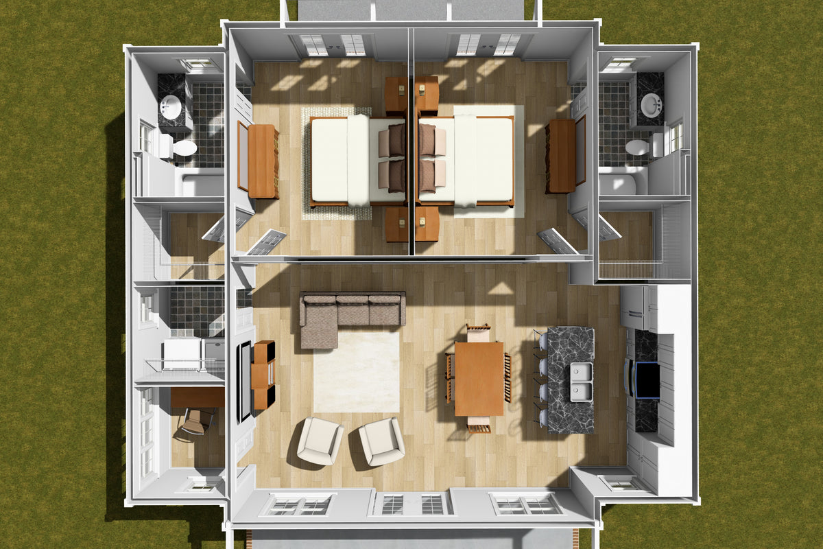 J7225-E House 3D Plan