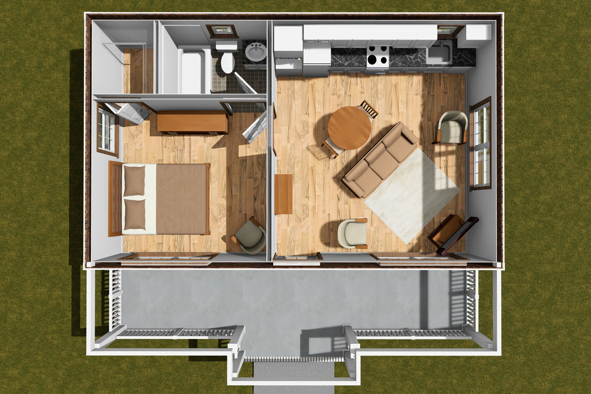 J7227-E House 3D Plan