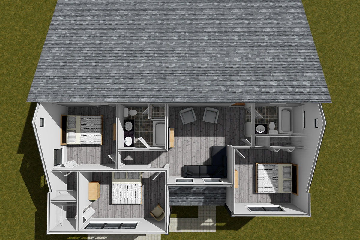 J7228-E House 3D Second Floor