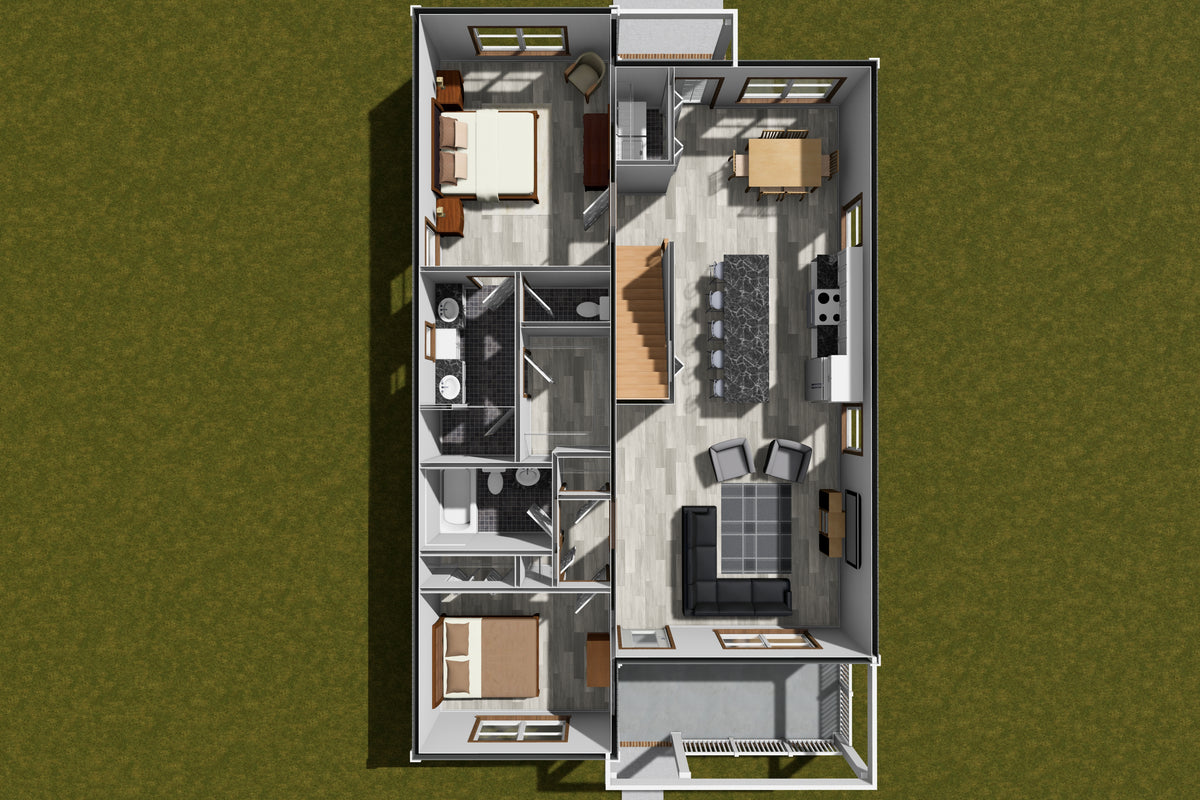 J7246-E House 3D First Floor 