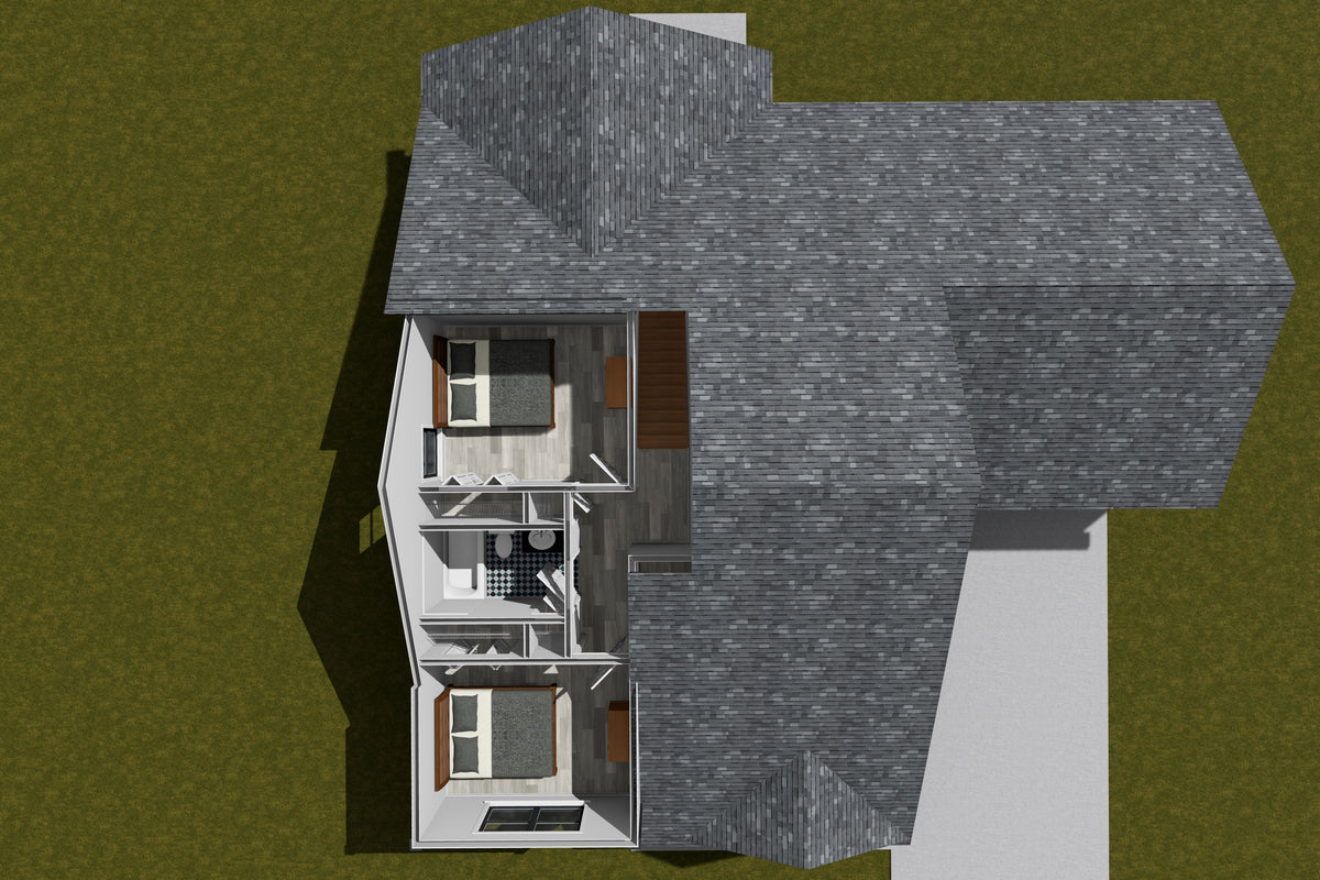 J7247-E House 3D Second Floor