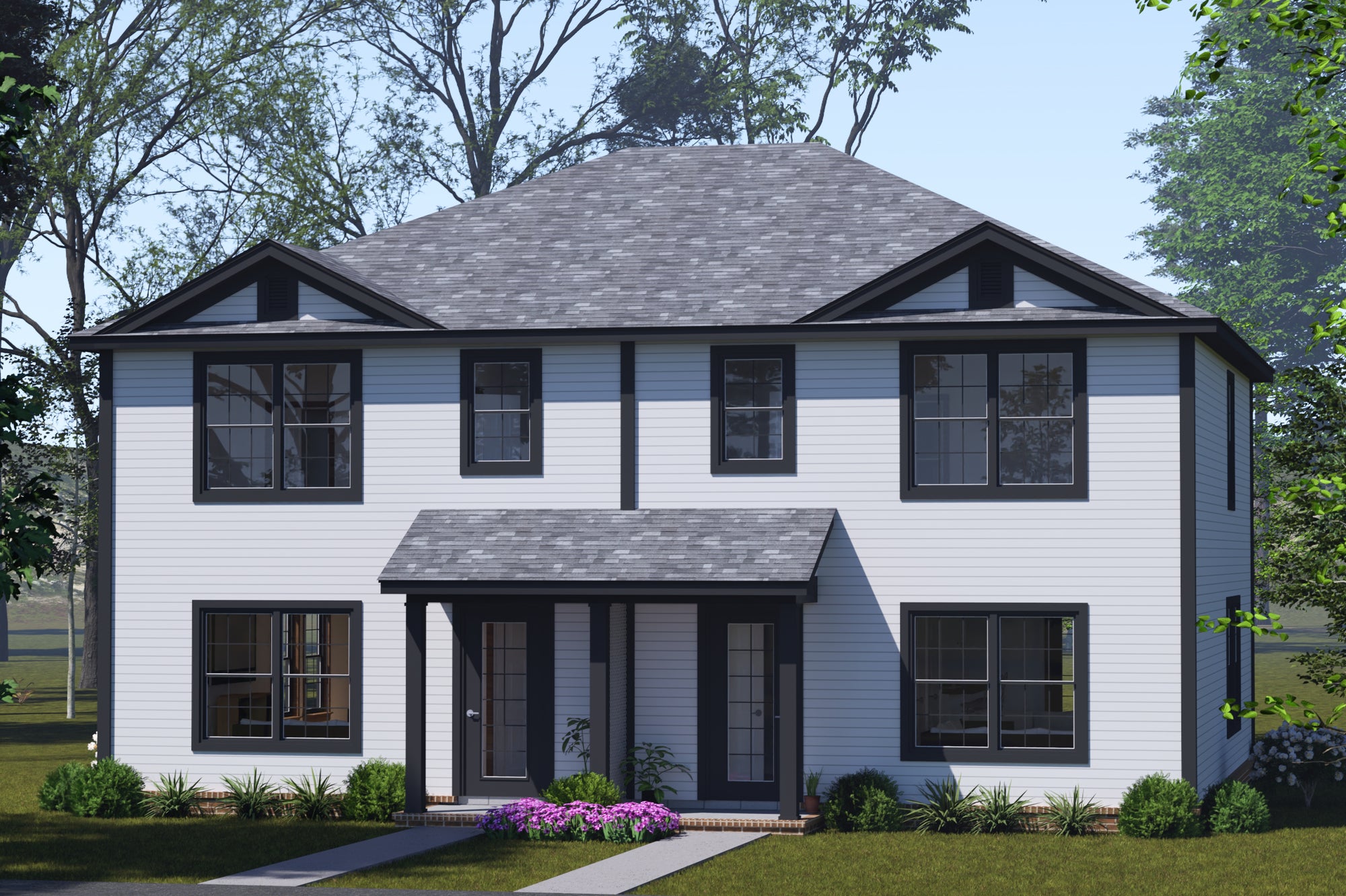 J7249-E House Plan Duplex