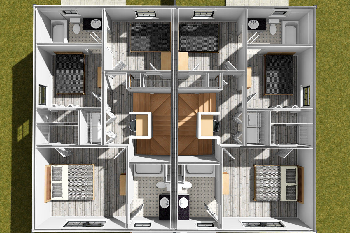 J7249-E Whispering Pines House 3D Second Floor