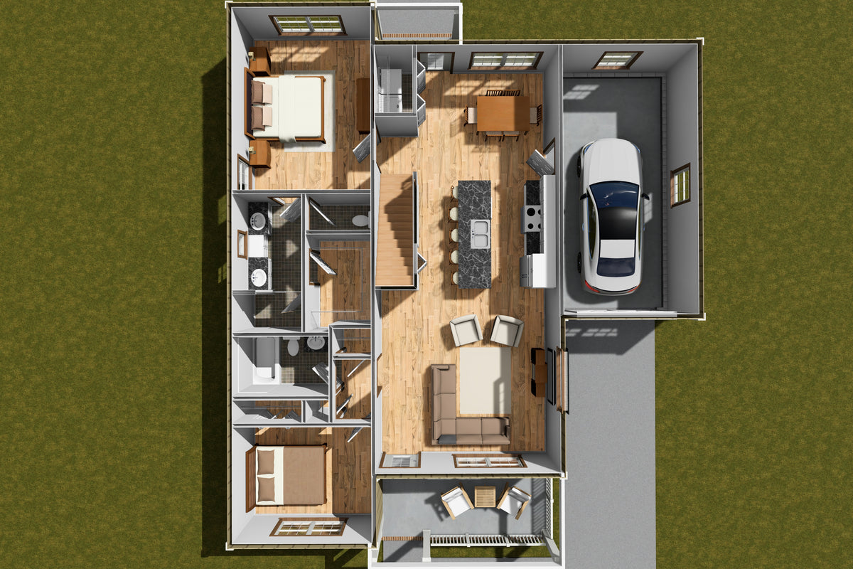 J7250-E Ironwood House 3D First Floor