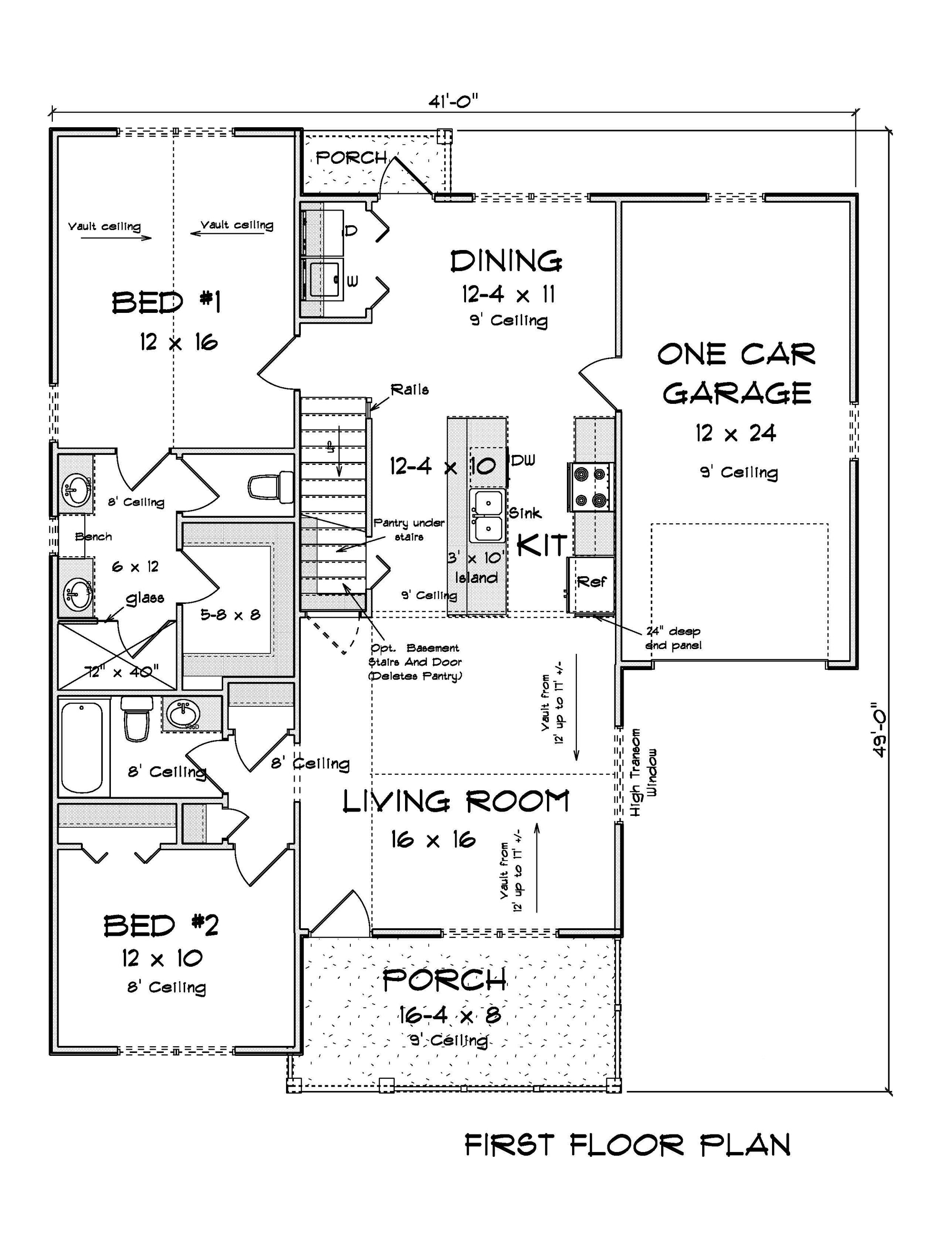 J7250-E Ironwood House Plan Craftsman