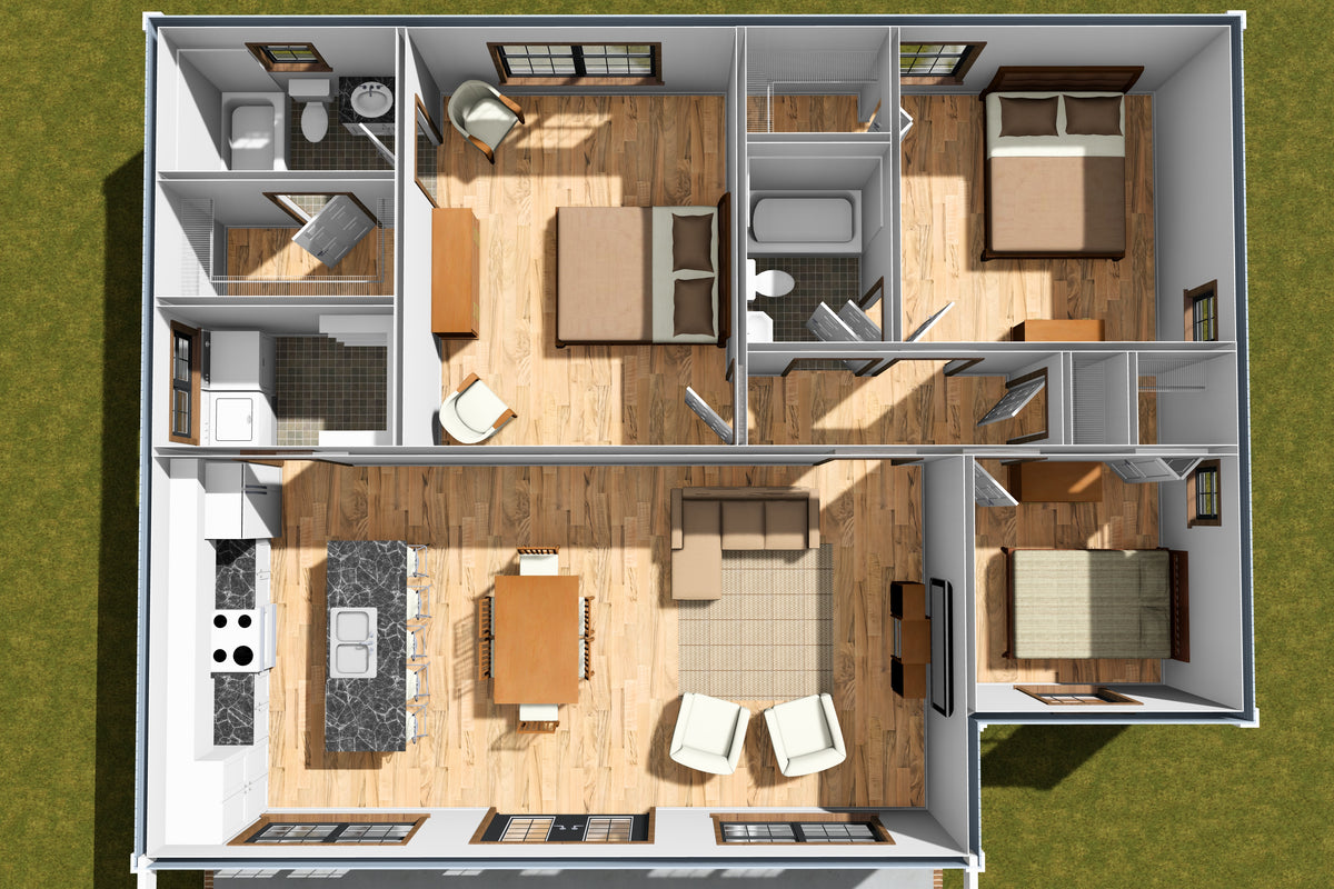 J7252-E Bluewater House 3D First Floor