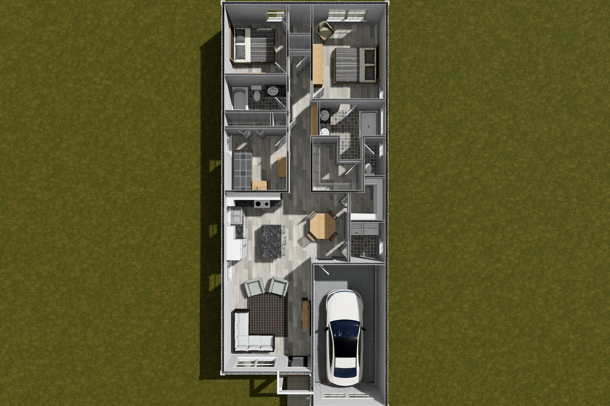 J7254-E Overlook House 3D First Floor