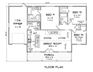 J7256-E Summerfield House First Floor Plan