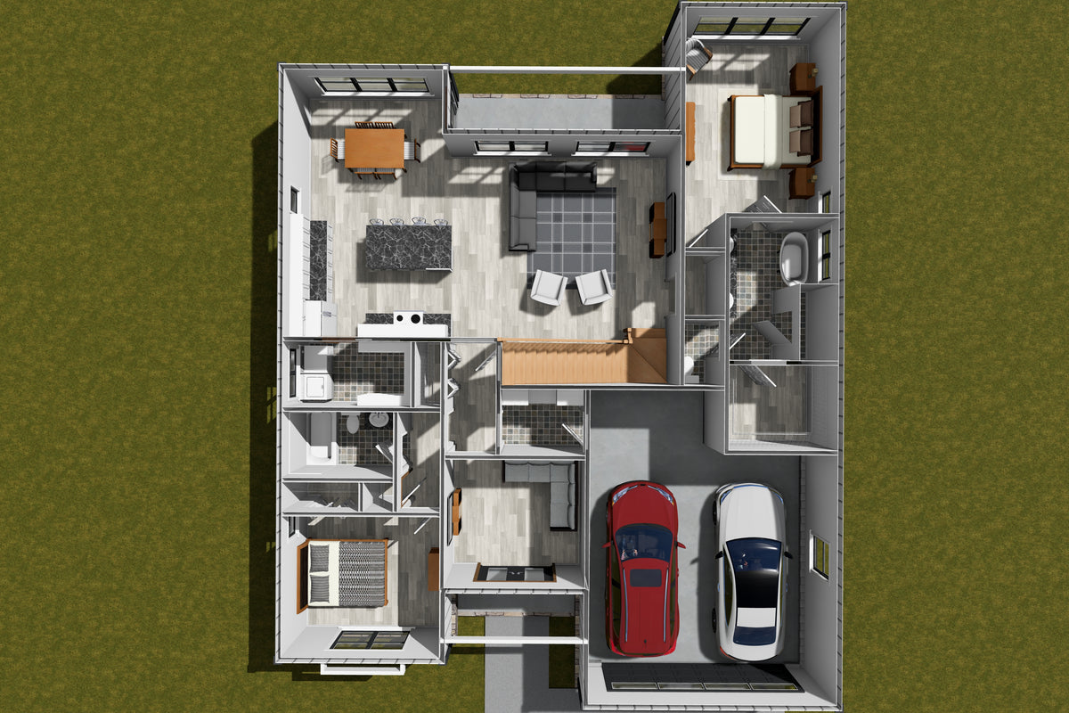 J7258-E Lakecrest House 3D First Floor