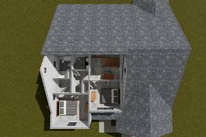 J7258-E Lakecrest House 3D Second Floor