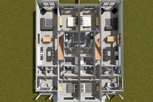 J7402-E 24594 House 3D First Floor 3 Beds 3.5 Baths