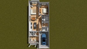 J7406-E 24598 House 3D First Floor 3 Beds 2.5 Baths