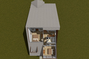 J7407-E 24599 House 3D Second Floor 4 Beds 3 Baths