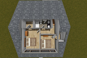 J7423-E24603 House 3D Second Floor 3 Beds 2.5 Baths