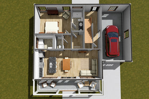 J7424-E 24604 House 3D First Floor 3 Beds 2.5 Baths