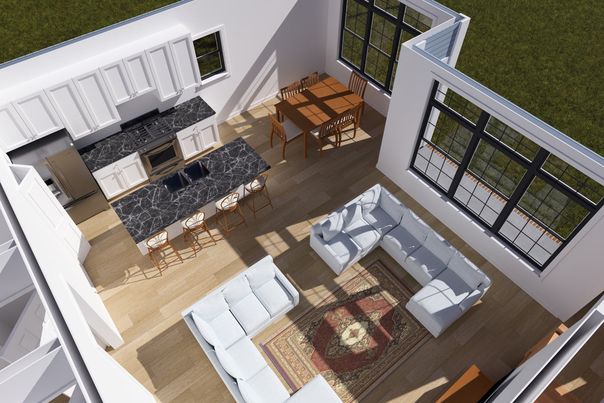 J7428-E 24608 House Living, Kitchen and Dining