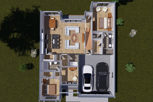 J7428-E 24608 House 3D First Floor 4 Beds 3 Baths