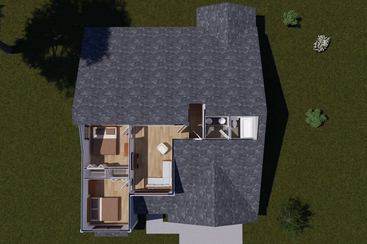 J7428-E 24608 House 3D Second Floor 4 Beds 3 Baths