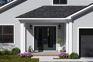 J7541-E Cottage House, 4 Bedrooms, 3.5 Bathrooms | Plan 24611 Exterior-2