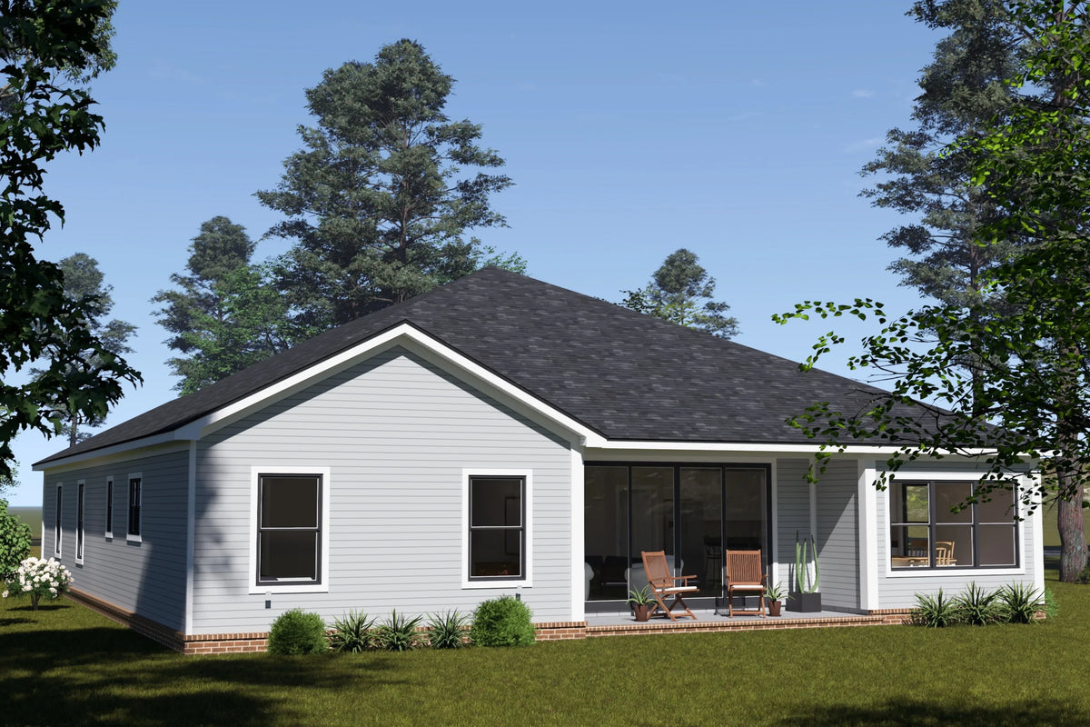 J7541-E Cottage House, 4 Bedrooms, 3.5 Bathrooms | Plan 24611 Exterior-4