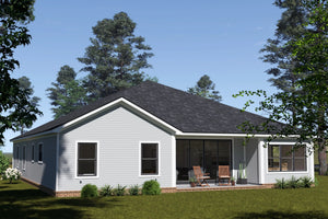 J7541-E Cottage House, 4 Bedrooms, 3.5 Bathrooms | Plan 24611 Exterior-4