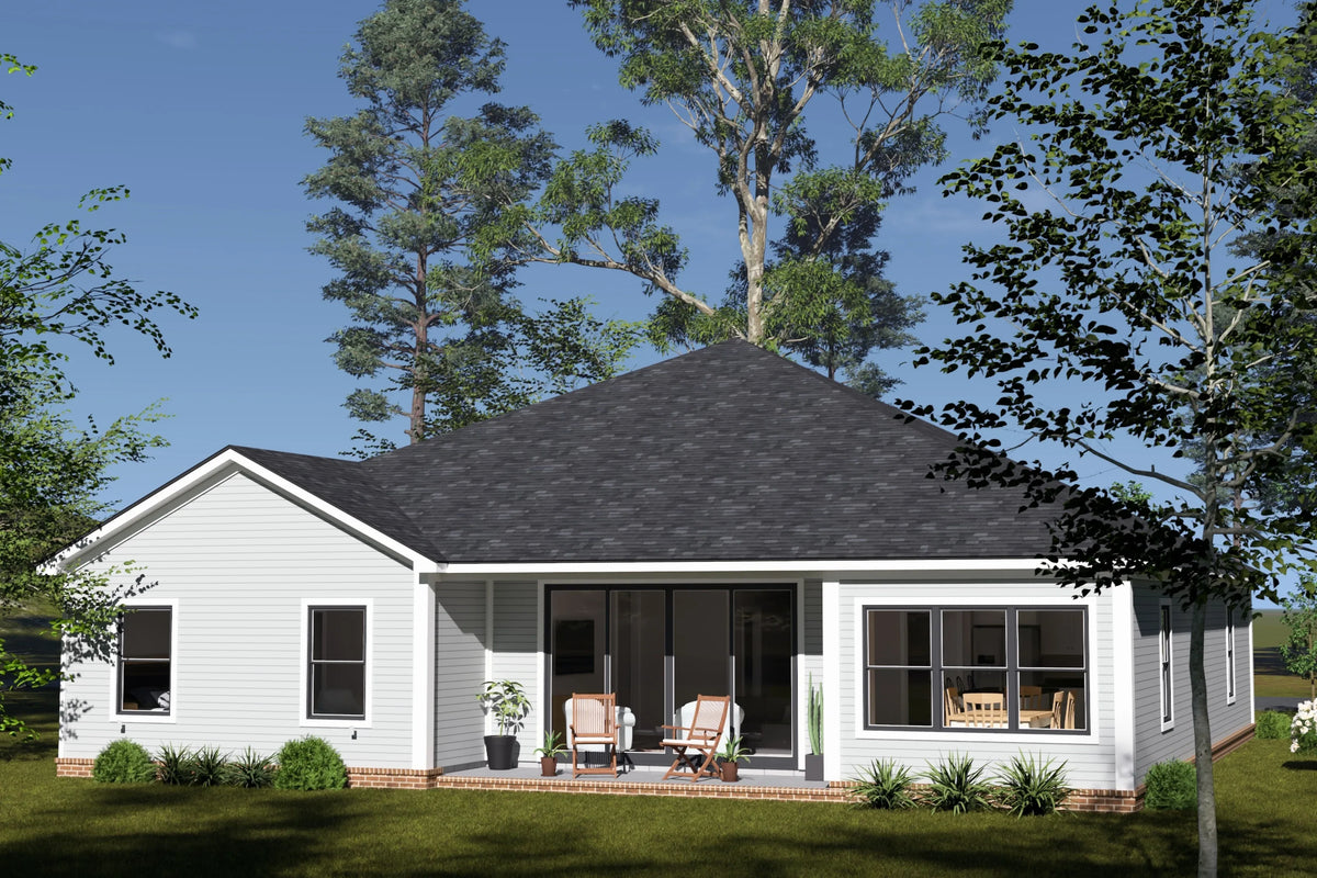 J7541-E Cottage House, 4 Bedrooms, 3.5 Bathrooms | Plan 24611 Exterior-5