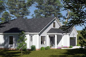 J7541-E Cottage House, 4 Bedrooms, 3.5 Bathrooms | Plan 24611 Exterior-6