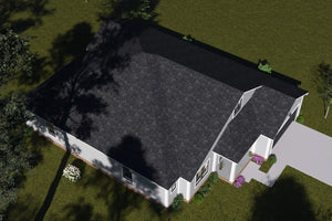 J7541-E Cottage House, 4 Bedrooms, 3.5 Bathrooms | Plan 24611 Exterior-7