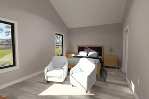 J7541-E Cottage House Master Bedroom, 4 Bedrooms, 3.5 Bathrooms | Plan 24611