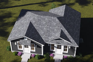 J7542-E Duplex House, 2 Bedrooms, 2 Bathrooms | Plan 24612 Exterior-6