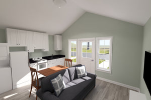 J7542-E Duplex House Kitchen, 2 Bedrooms, 2 Bathrooms | Plan 24612 