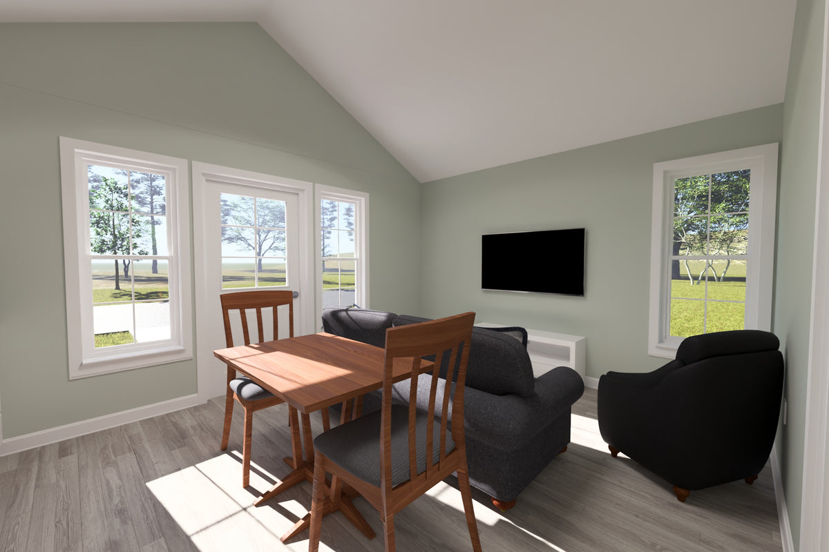 J7542-E Duplex House Living, 2 Bedrooms, 2 Bathrooms | Plan 24612 