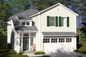 J7556-E Cottage House, 4 Bedrooms, 2.5 Bathrooms | Plan 24613 Exterior-1