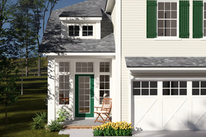 J7556-E Cottage House, 4 Bedrooms, 2.5 Bathrooms | Plan 24613 Exterior-2
