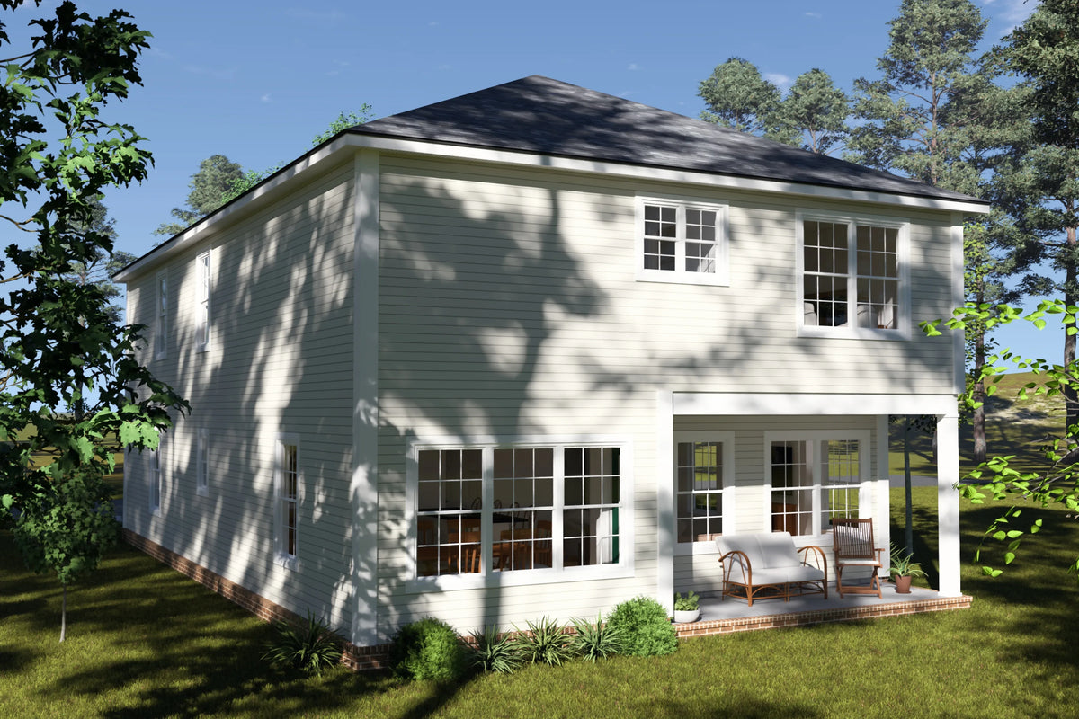 J7556-E Cottage House, 4 Bedrooms, 2.5 Bathrooms | Plan 24613 Exterior-5