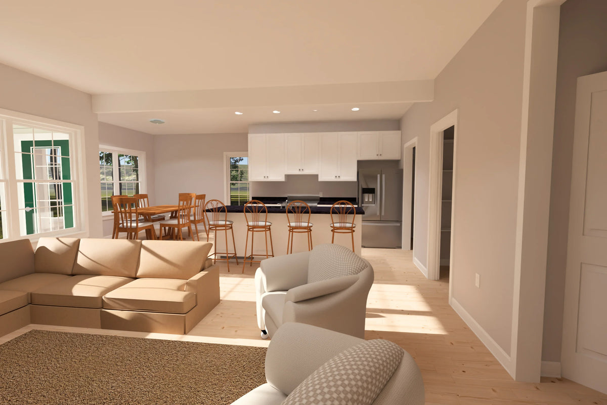 J7556-E Cottage House, 4 Bedrooms, 2.5 Bathrooms | Plan 24613 