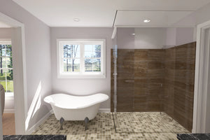 J7556-E Cottage House Master Bathroom, 4 Bedrooms, 2.5 Bathrooms | Plan 24613 