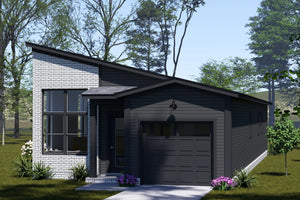 J7557-E Modern House, 3 Bedrooms, 2 Bathrooms | Plan 24614 Exterior-2