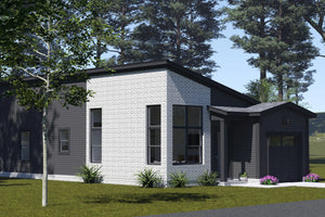 J7557-E Modern House, 3 Bedrooms, 2 Bathrooms | Plan 24614 Exterior-5