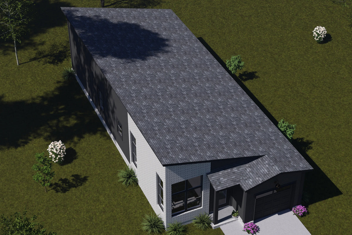 J7557-E Modern House, 3 Bedrooms, 2 Bathrooms | Plan 24614 Exterior-6