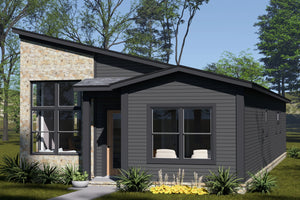 J7558-E Modern House, 4 Bedrooms, 3 Bathrooms | Plan 24615 Exterior-3