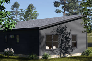 J7558-E Modern House, 4 Bedrooms, 3 Bathrooms | Plan 24615 Exterior-4