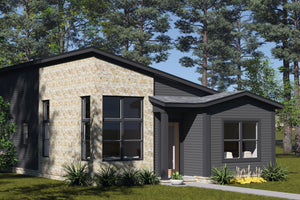 J7558-E Modern House, 4 Bedrooms, 3 Bathrooms | Plan 24615 Exterior-6