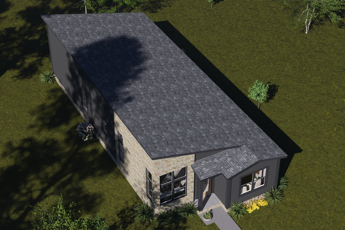 J7558-E Modern House, 4 Bedrooms, 3 Bathrooms | Plan 24615 Exterior-7