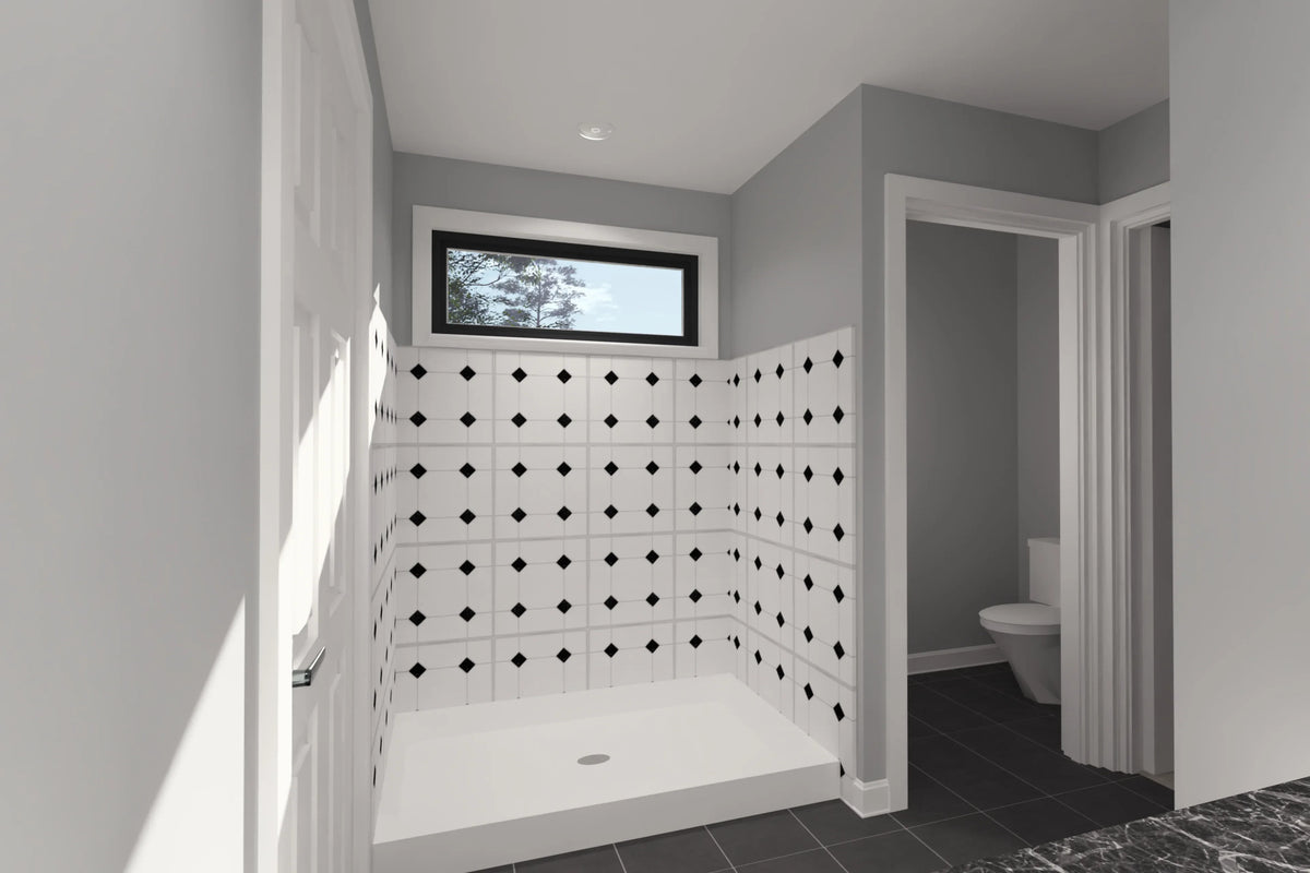 J7558-E Modern House Master Bathroom, 4 Bedrooms, 3 Bathrooms | Plan 24615 