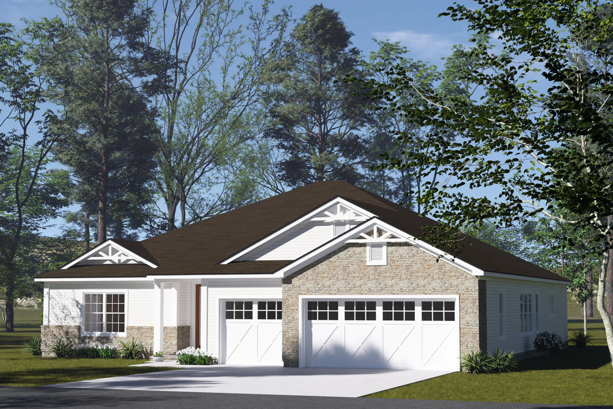 J7559-E Cottage House, 4 Bedrooms, 3.5 Bathrooms | Plan 24616 Exterior-4