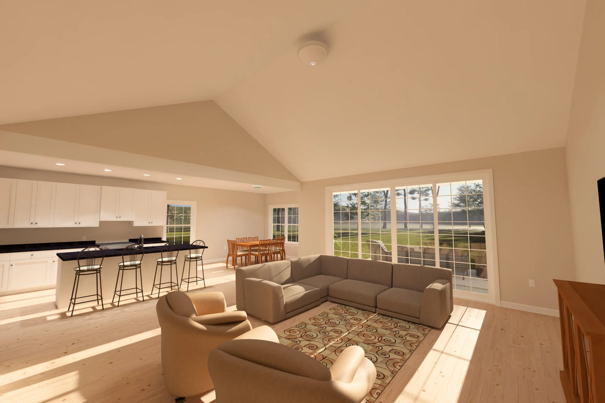 J7559-E Cottage House Interior, 4 Bedrooms, 3.5 Bathrooms | Plan 24616