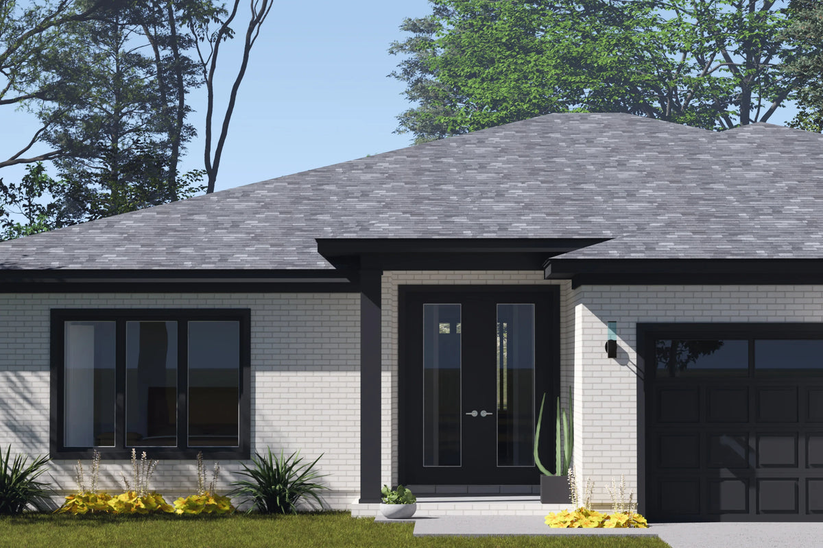 J7560-E Modern House, 4 Bedrooms, 3.5 Bathrooms | Plan 24617 Exterior-2