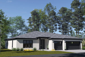 J7560-E Modern House, 4 Bedrooms, 3.5 Bathrooms | Plan 24617 Exterior-3